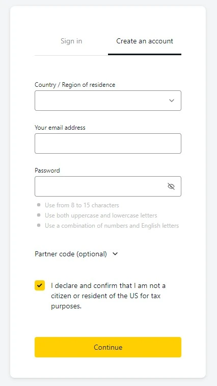 Creating a New Profile